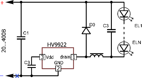 Импульсный стабилизатор тока схема